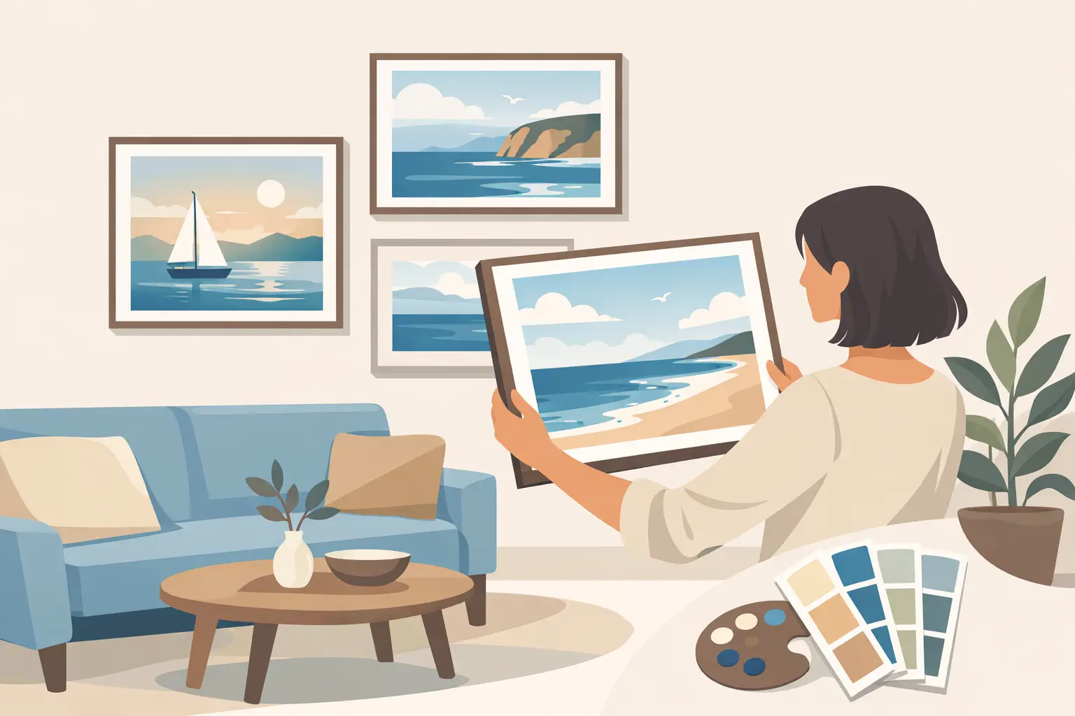 Choosing Coastal Paintings for Living Room
